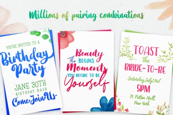 DearDay Font PNG with transparent background - Preview 2