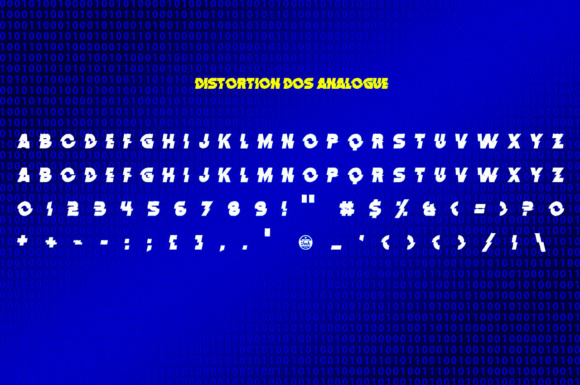 Distortion Dos Analogue Font PNG with transparent background - Preview 1