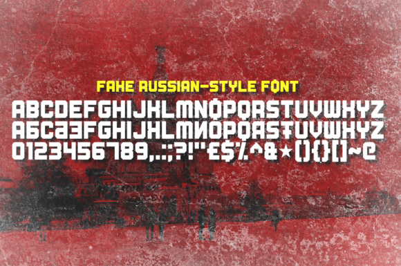 Fatherland Faker Font PNG with transparent background - Preview 1