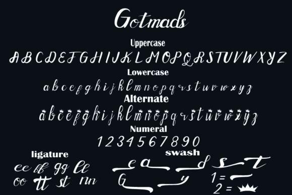 Gotmads Font PNG with transparent background - Preview 1