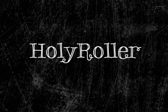 Holy Roller Font PNG with transparent background - Preview 2