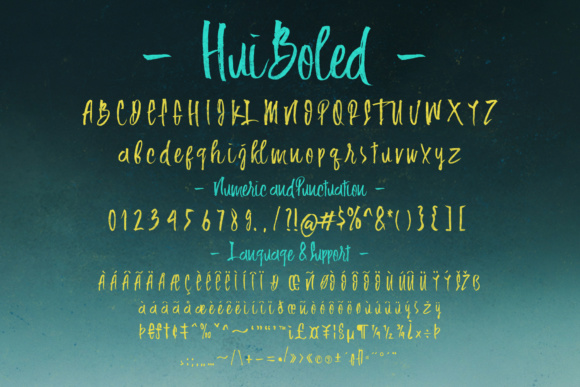 Hui Boled Font PNG with transparent background - Preview 6