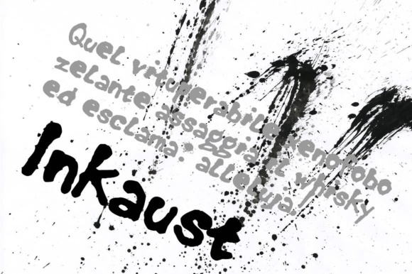 Inkaust Font PNG with transparent background - Preview 1
