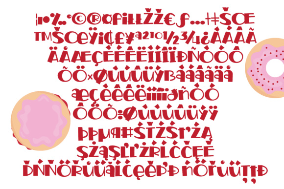 Jelly Doughnut Font PNG with transparent background - Preview 2