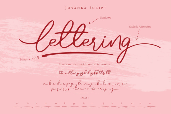 Jovanka Script Font PNG with transparent background - Preview 1