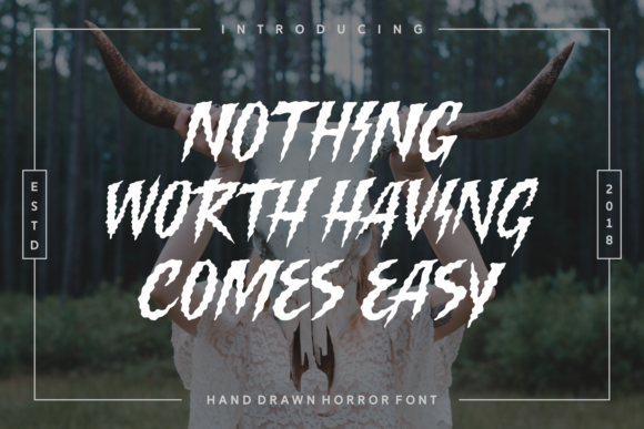 Killing Harmonic Font PNG with transparent background - Preview 2