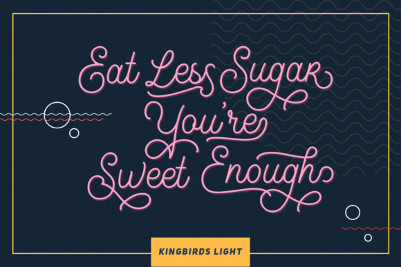 Kingbirds Script Font PNG with transparent background - Preview 4