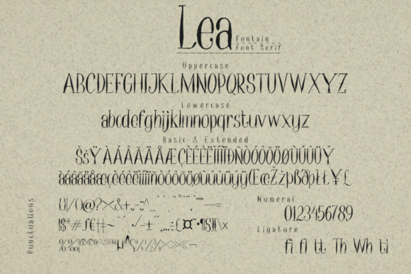 Lea Font PNG with transparent background - Preview 1