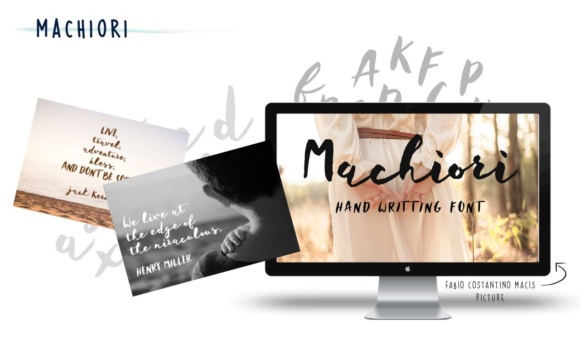 Machiori Font PNG with transparent background - Preview 1