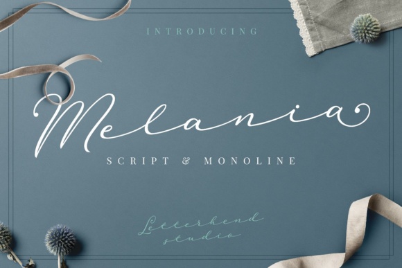 Melania Script Font PNG with transparent background - Preview 1