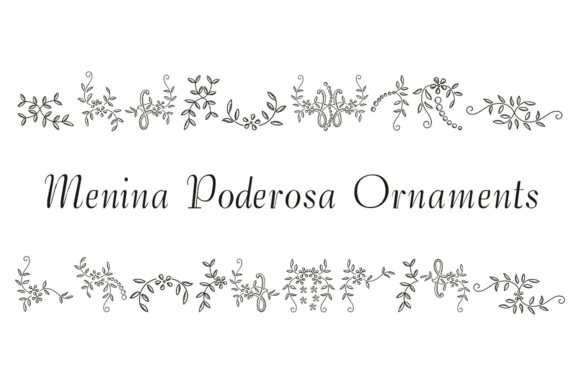 Menina Poderosa Ornaments Font PNG with transparent background - Preview 5