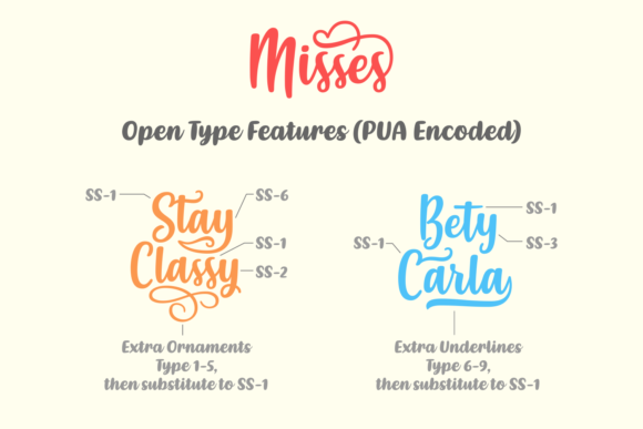 Misses Font PNG with transparent background - Preview 5