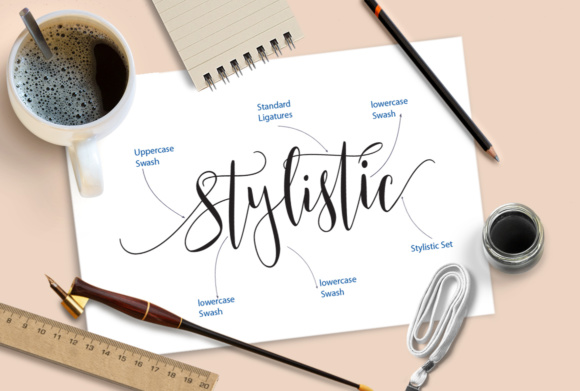 Mustica Script Font PNG with transparent background - Preview 3