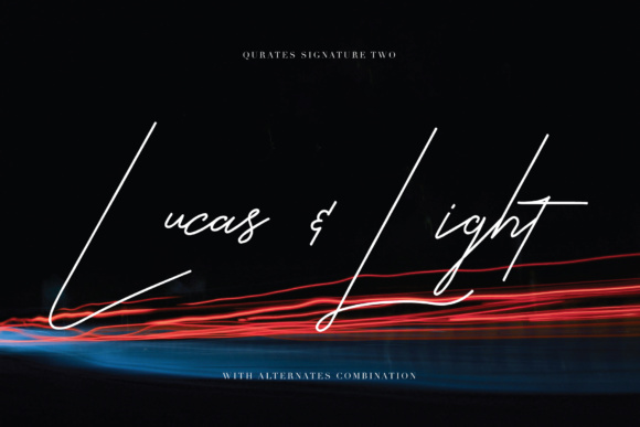Qurates Signature Two Font PNG with transparent background - Preview 2