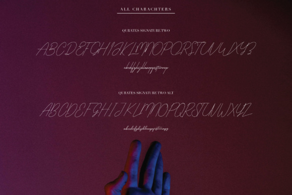 Qurates Signature Two Font PNG with transparent background - Preview 5