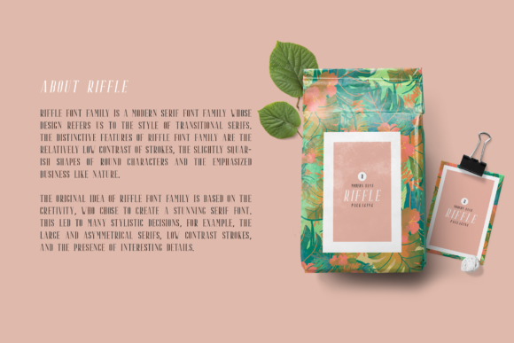 Riffle Font PNG with transparent background - Preview 4