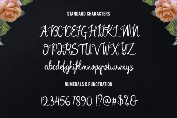 Rose Mellow Font PNG with transparent background - Preview 1