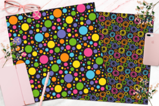 Seamless Rainbow Black Digital Paper Graphic by Queen Bee Papier ...