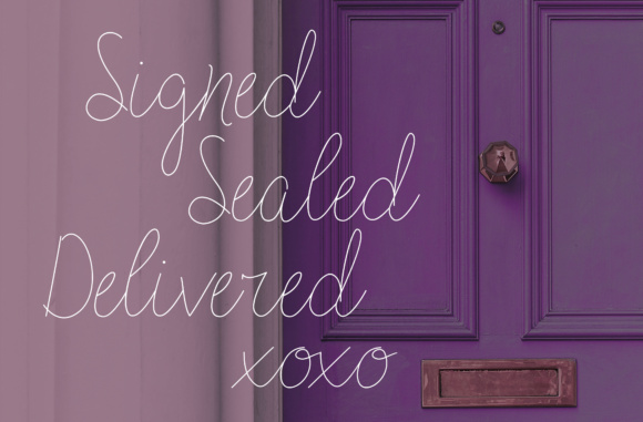 Send My Love Font PNG with transparent background - Preview 4
