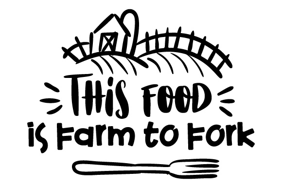 This Food is Farm to Fork Food & Drinks File creazione per il taglio Di Creative Fabrica Crafts