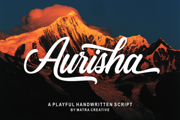 Aurisha Script Font PNG with transparent background - Preview 5
