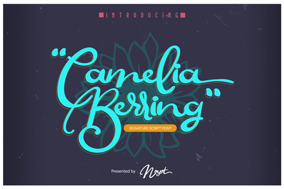 Camelia Berring Script Font - Preview 1