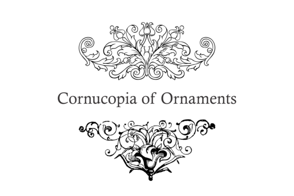 Cornucopia of Ornaments Font PNG with transparent background - Preview 1
