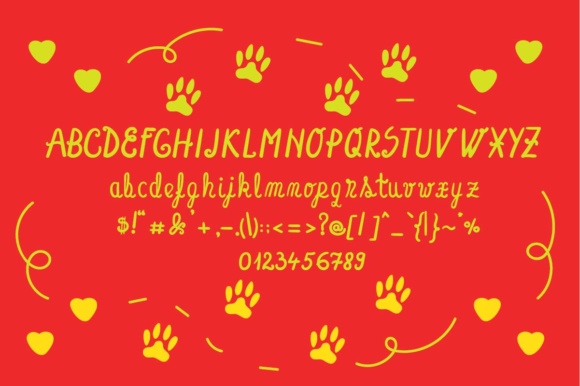 Dog Glitter Font - Preview 2