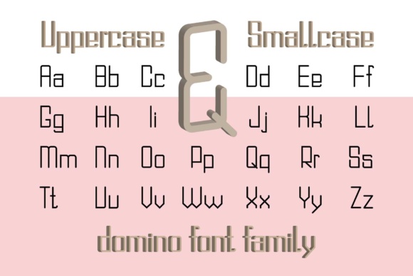 Domino Family Font PNG with transparent background - Preview 1
