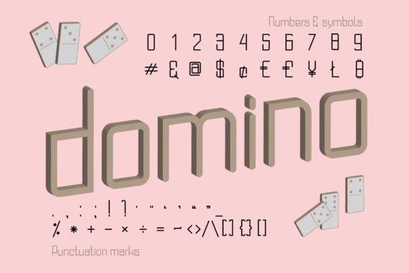 Domino Family Font PNG with transparent background - Preview 2