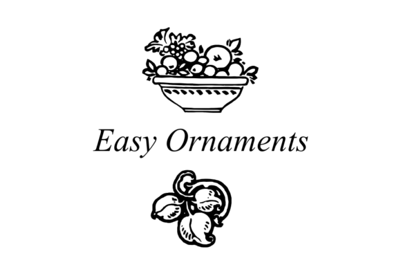 Easy Ornaments Font PNG with transparent background - Preview 6