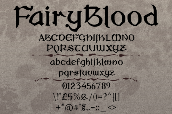 FairyBlood Font - Preview 1