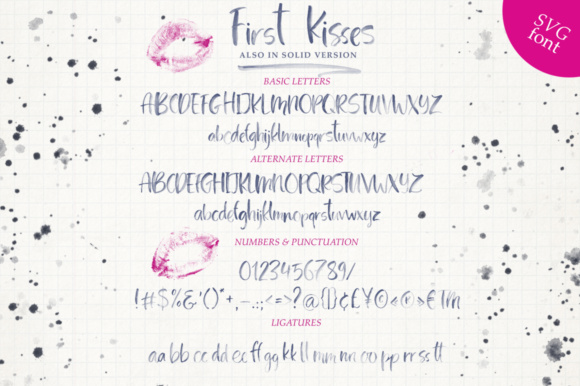 First Kisses Font PNG with transparent background - Preview 2