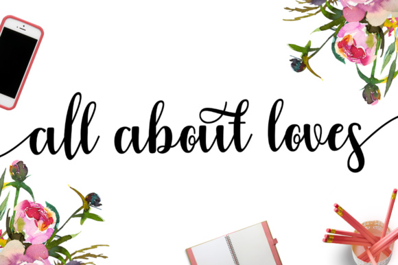 Girly Love Font - Preview 4