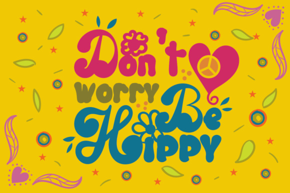 Hippie Summer Font PNG with transparent background - Preview 1