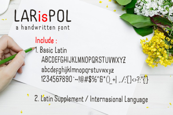 Larispol Font PNG with transparent background - Preview 2