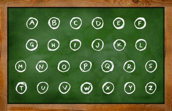 Letters in Circles Font PNG with transparent background - Preview 1