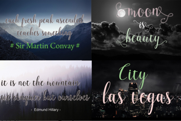 Luciana Script 2 Font PNG with transparent background - Preview 1