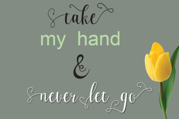 Luciana Script 2 Font PNG with transparent background - Preview 2