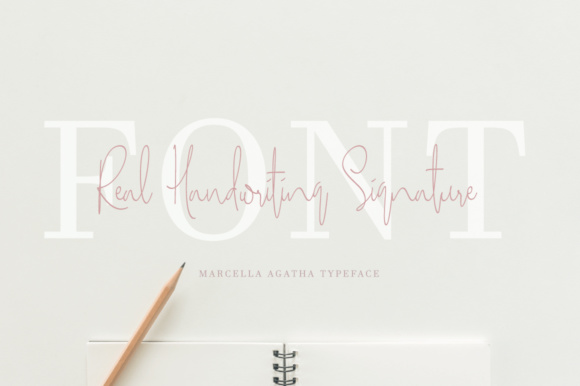 Marcella Agatha Font PNG with transparent background - Preview 1
