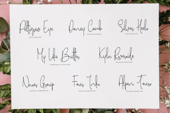 Marcella Agatha Font PNG with transparent background - Preview 3