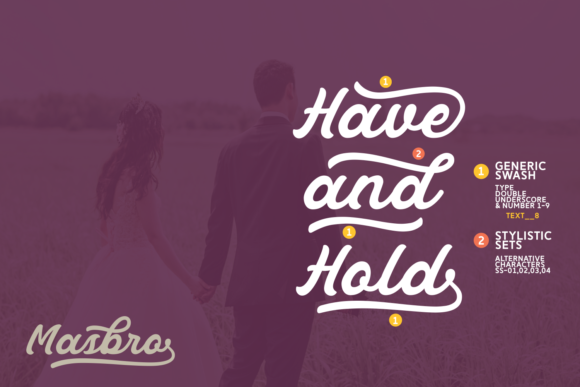Masbro Font PNG with transparent background - Preview 6