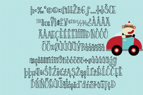Monkey Potluck Font PNG with transparent background - Preview 1