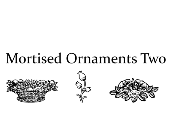 Mortised Ornaments Font PNG with transparent background - Preview 3