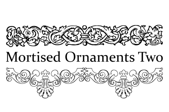 Mortised Ornaments Font PNG with transparent background - Preview 5