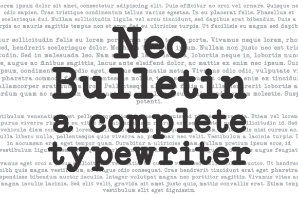 Neo Bulletin Family Font PNG with transparent background - Preview 1