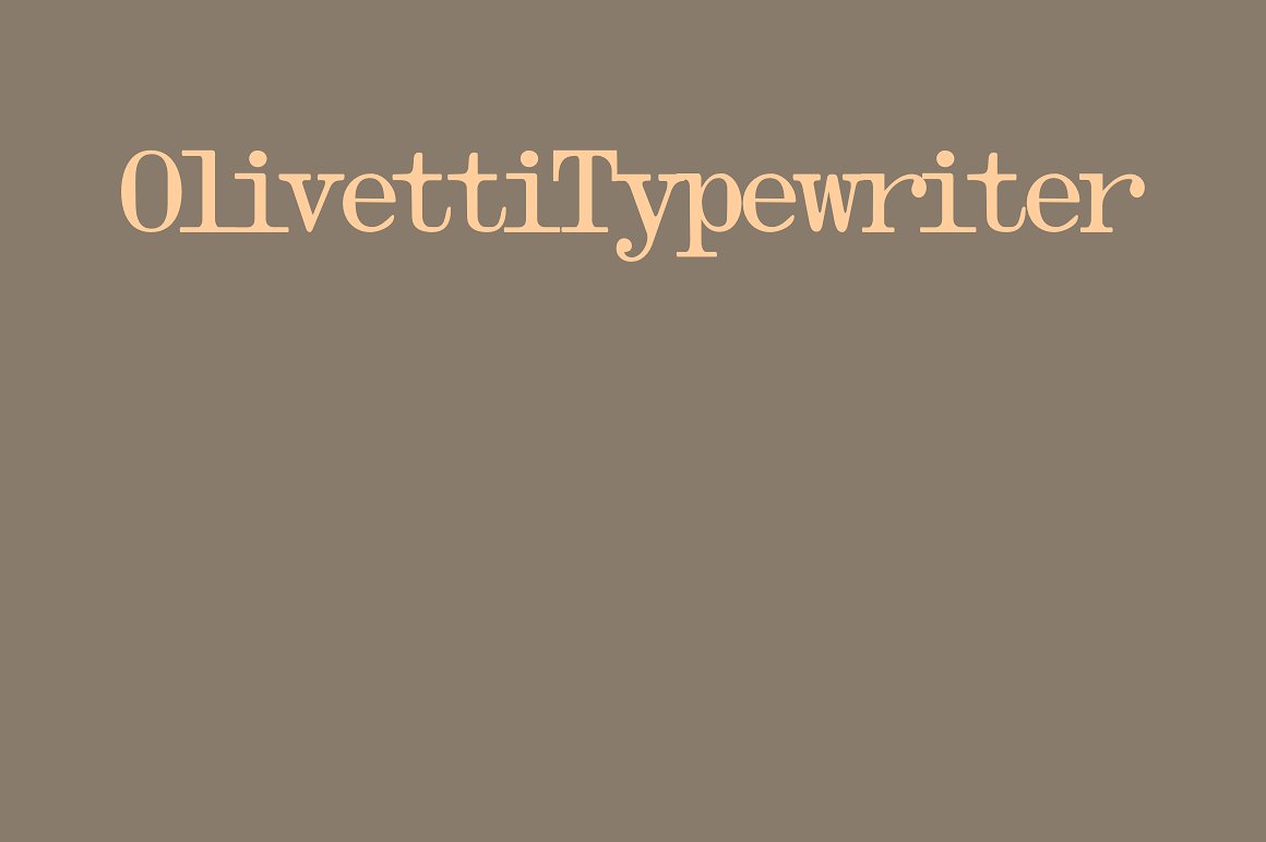Olivetti Typewriter Family — Italian heritage multi-weight typewriter font family
