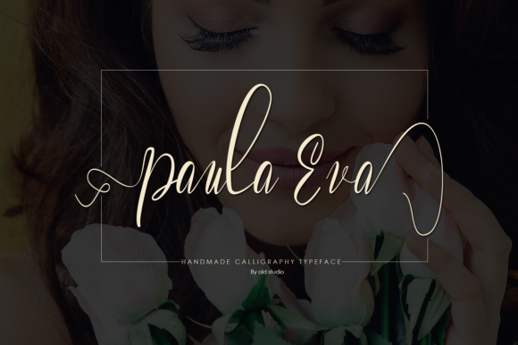 Paula Eva Script Font PNG with transparent background - Preview 1