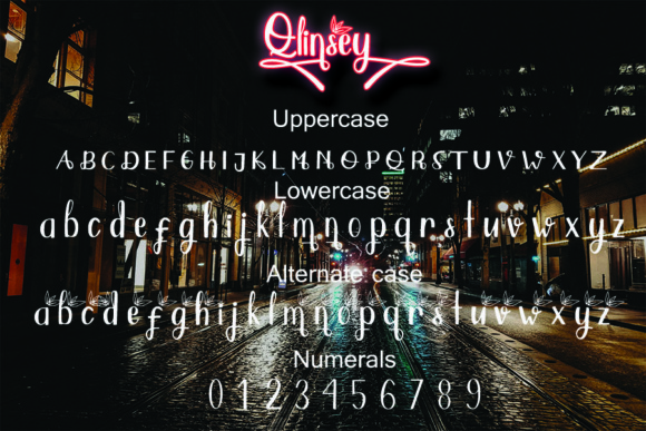 Qlinsey Font PNG with transparent background - Preview 1