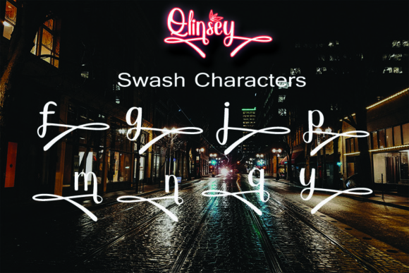 Qlinsey Font PNG with transparent background - Preview 2